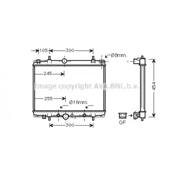 Radiateur, refroidissement du moteur AVA QUALITY COOLING