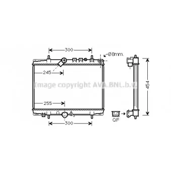 Radiateur, refroidissement du moteur AVA QUALITY COOLING PEA2202