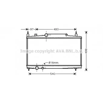 Radiateur, refroidissement du moteur AVA QUALITY COOLING