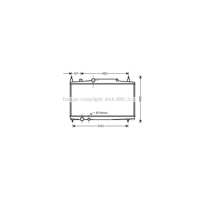 Radiateur, refroidissement du moteur AVA QUALITY COOLING PEA2230
