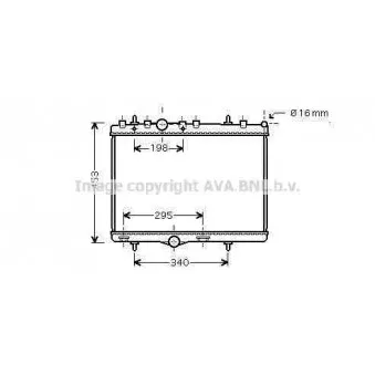 Radiateur, refroidissement du moteur AVA QUALITY COOLING PEA2255