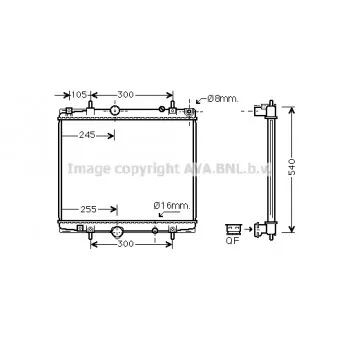 Radiateur, refroidissement du moteur AVA QUALITY COOLING