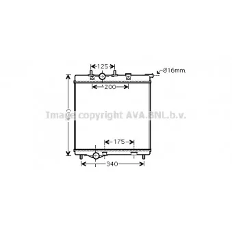 Radiateur, refroidissement du moteur AVA QUALITY COOLING PEA2298