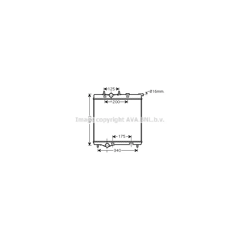 Radiateur, refroidissement du moteur AVA QUALITY COOLING PEA2298