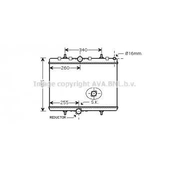 Radiateur, refroidissement du moteur AVA QUALITY COOLING PEA2314