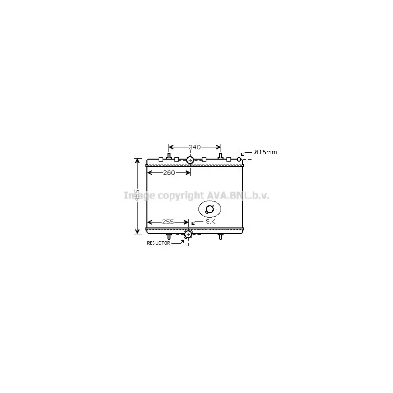 Radiateur, refroidissement du moteur AVA QUALITY COOLING PEA2314