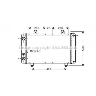 Radiateur, refroidissement du moteur AVA QUALITY COOLING PEA2319
