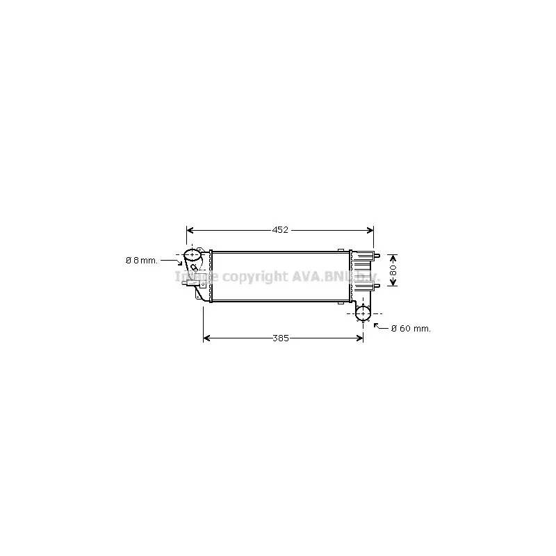 Intercooler, échangeur AVA QUALITY COOLING PEA4204