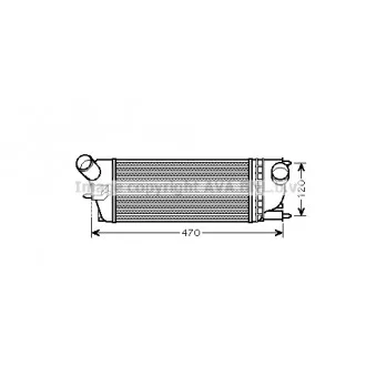 Intercooler, échangeur AVA QUALITY COOLING PEA4336