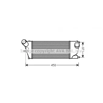 Intercooler, échangeur AVA QUALITY COOLING PEA4345