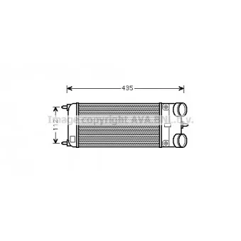 Intercooler, échangeur AVA QUALITY COOLING PEA4353