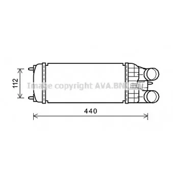 Intercooler, échangeur AVA QUALITY COOLING PEA4361
