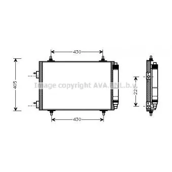 Condenseur, climatisation AVA QUALITY COOLING PEA5209D