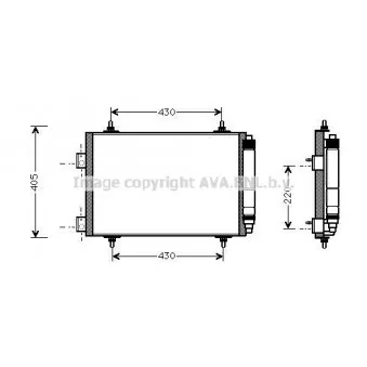 Condenseur, climatisation AVA QUALITY COOLING PEA5215D
