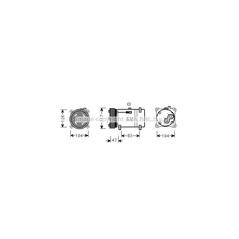 Compresseur, climatisation AVA QUALITY COOLING PEAK066