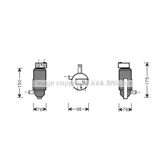 Filtre déshydratant, climatisation AVA QUALITY COOLING PED059
