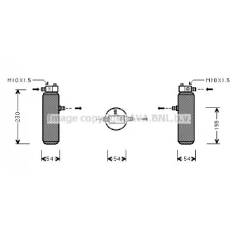 Filtre déshydratant, climatisation AVA QUALITY COOLING PED194