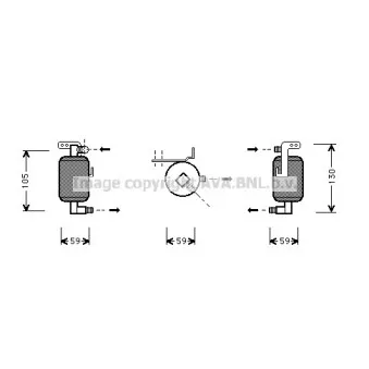 Filtre déshydratant, climatisation AVA QUALITY COOLING PED195