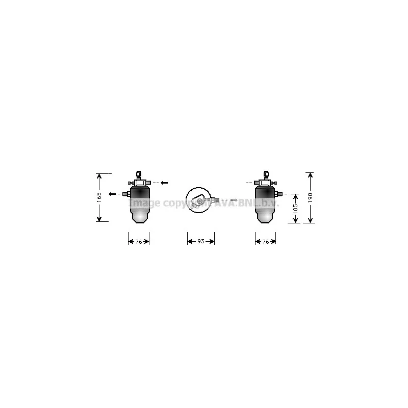 Filtre déshydratant, climatisation AVA QUALITY COOLING PED197