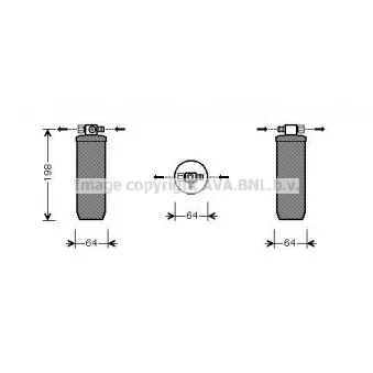 Filtre déshydratant, climatisation AVA QUALITY COOLING PED270
