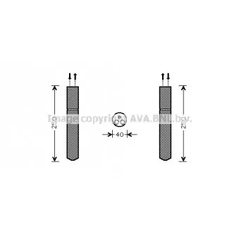 Filtre déshydratant, climatisation AVA QUALITY COOLING PED302