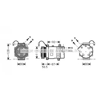 Compresseur, climatisation AVA QUALITY COOLING PEK036