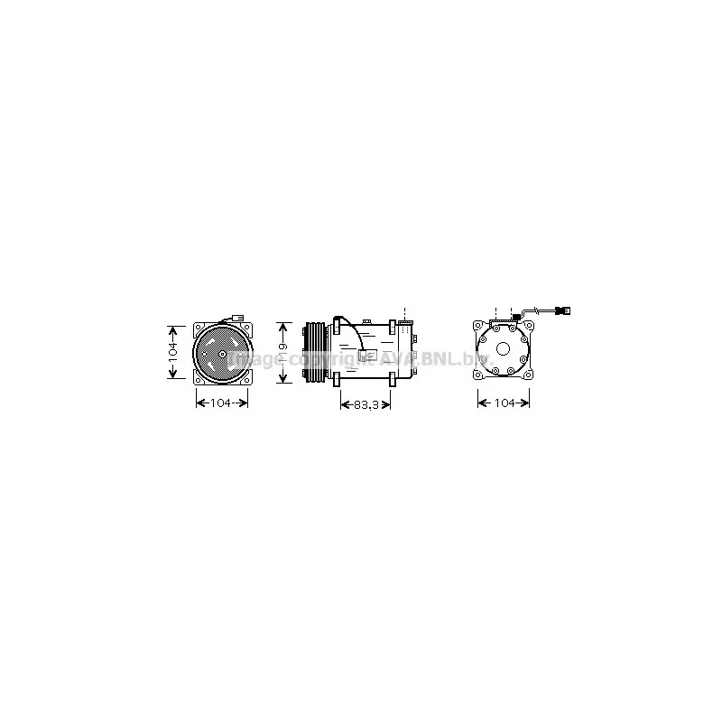 Compresseur, climatisation AVA QUALITY COOLING PEK225