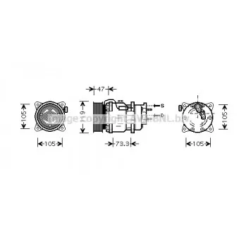 Compresseur, climatisation AVA QUALITY COOLING PEK242