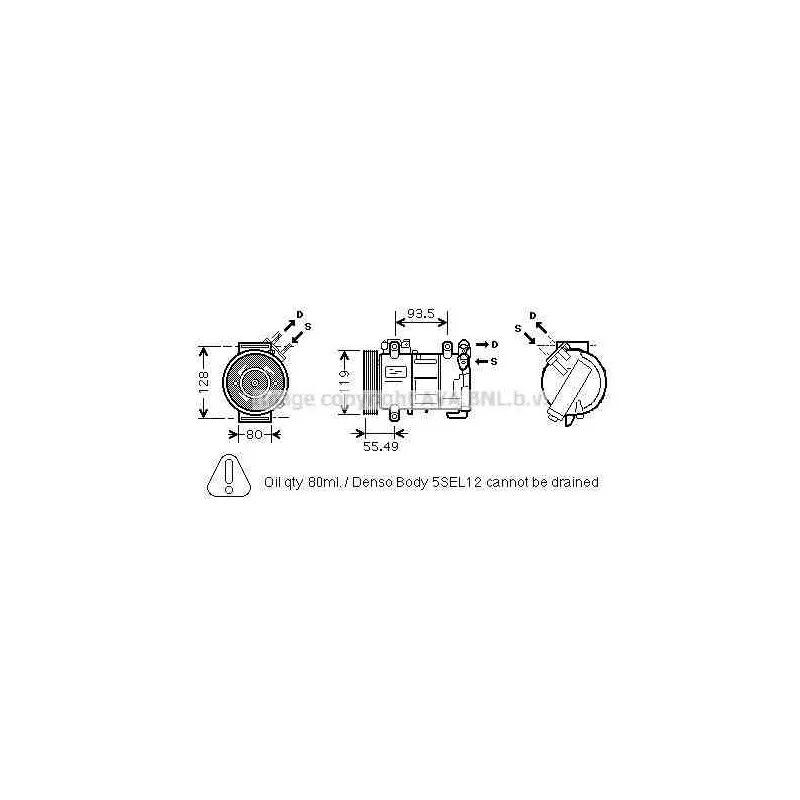 Compresseur, climatisation AVA QUALITY COOLING PEK315