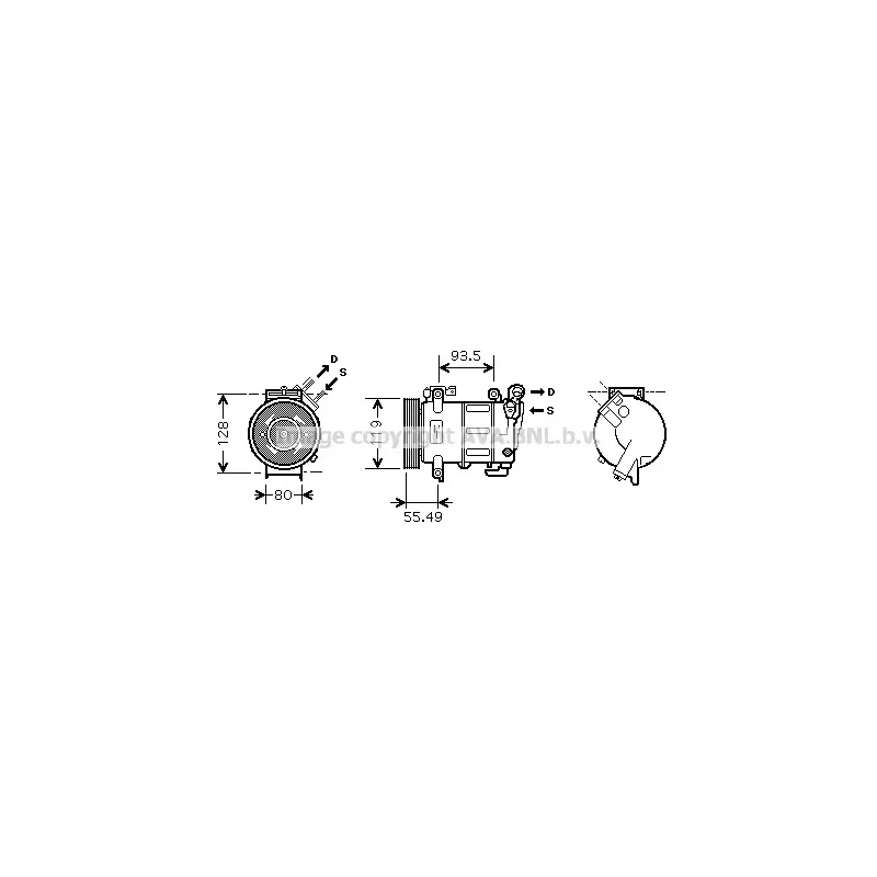 Compresseur, climatisation AVA QUALITY COOLING PEK316