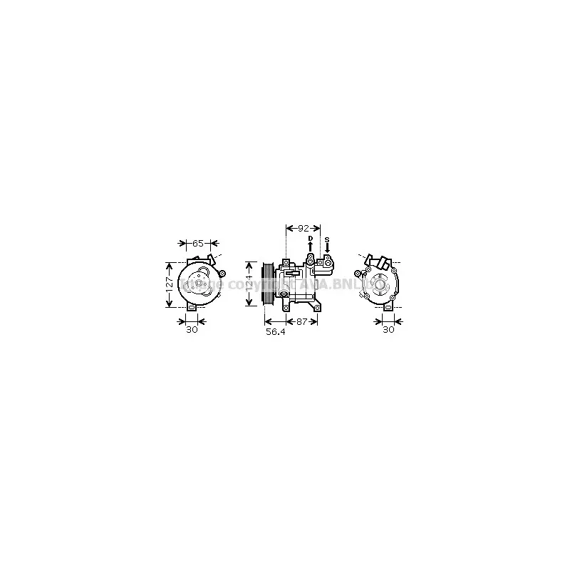 Compresseur, climatisation AVA QUALITY COOLING PEK318