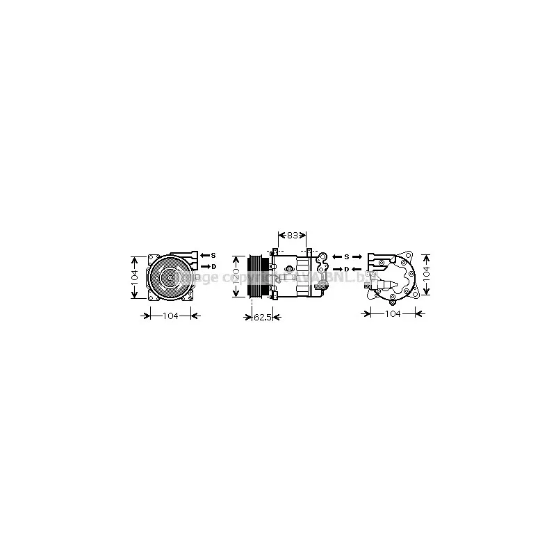 Compresseur, climatisation AVA QUALITY COOLING PEK321