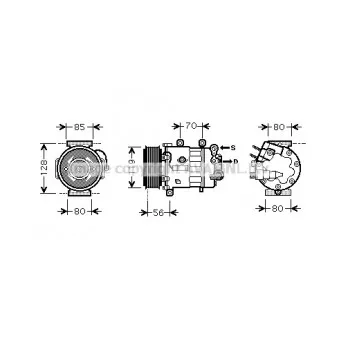 Compresseur, climatisation AVA QUALITY COOLING PEK322