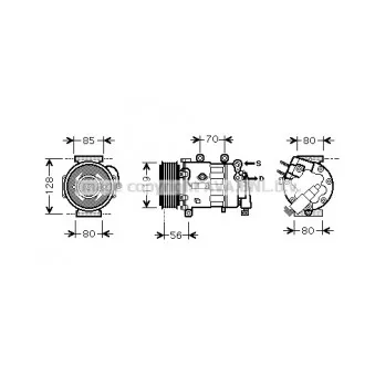 Compresseur, climatisation AVA QUALITY COOLING PEK324