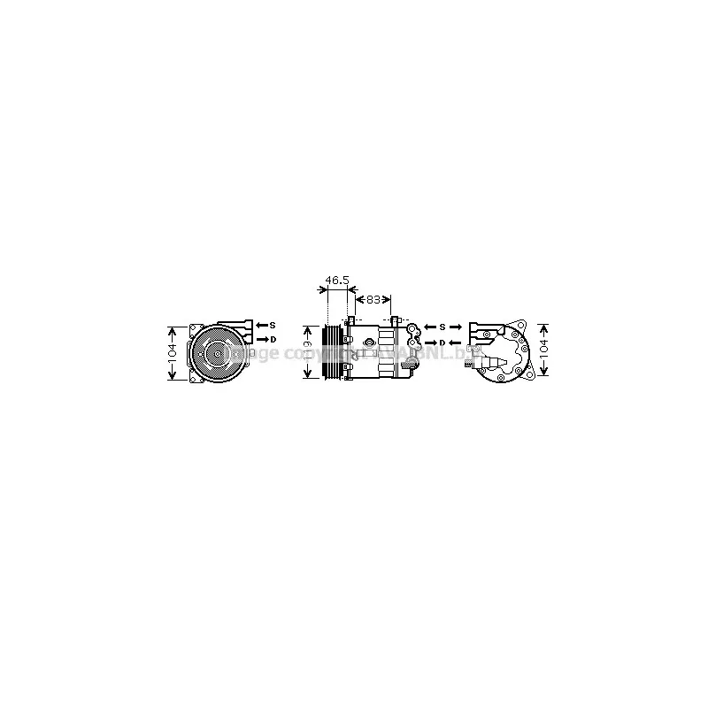 Compresseur, climatisation AVA QUALITY COOLING PEK326