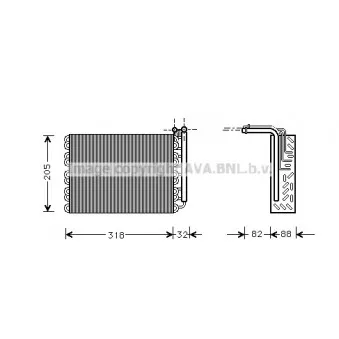 Evaporateur climatisation AVA QUALITY COOLING PEV007