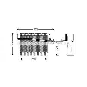 Evaporateur climatisation AVA QUALITY COOLING PEV039