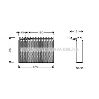 Evaporateur climatisation AVA QUALITY COOLING PEV062