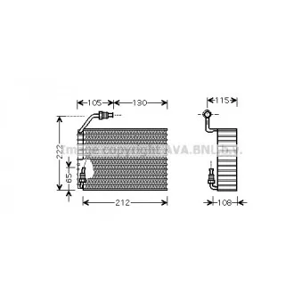 Evaporateur climatisation AVA QUALITY COOLING PEV119
