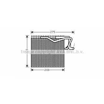 Evaporateur climatisation AVA QUALITY COOLING PEV287