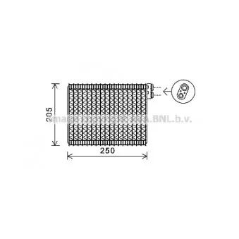 Evaporateur climatisation AVA QUALITY COOLING PEV352