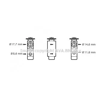 Détendeur, climatisation AVA QUALITY COOLING PR1048