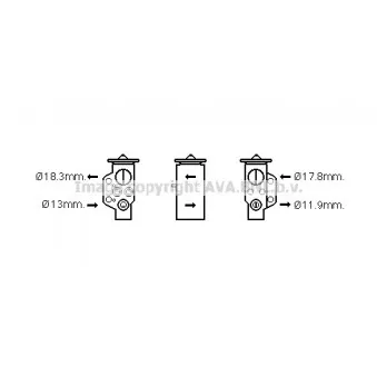 Détendeur, climatisation AVA QUALITY COOLING PR1076