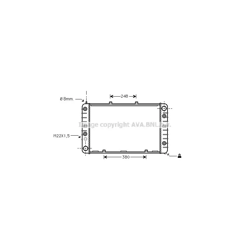 Radiateur, refroidissement du moteur AVA QUALITY COOLING PR2003