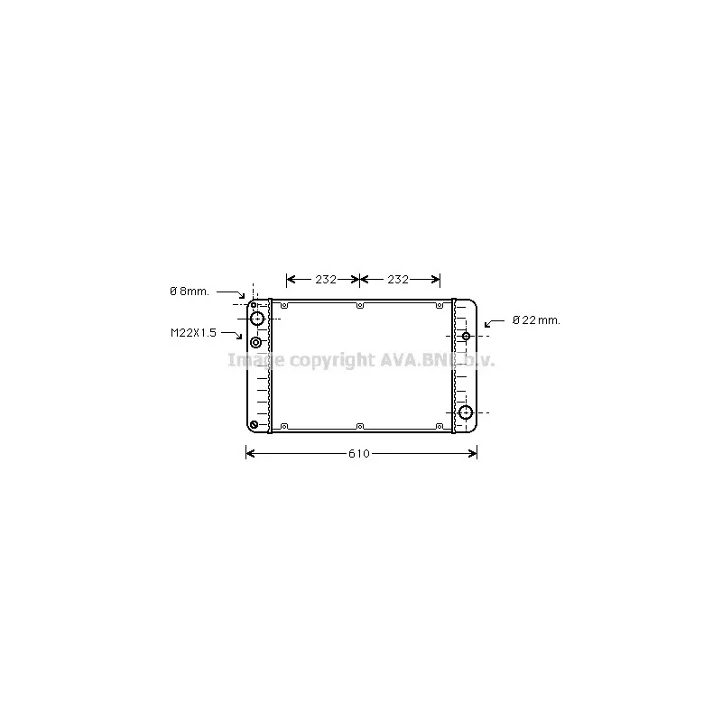 Radiateur, refroidissement du moteur AVA QUALITY COOLING PR2004