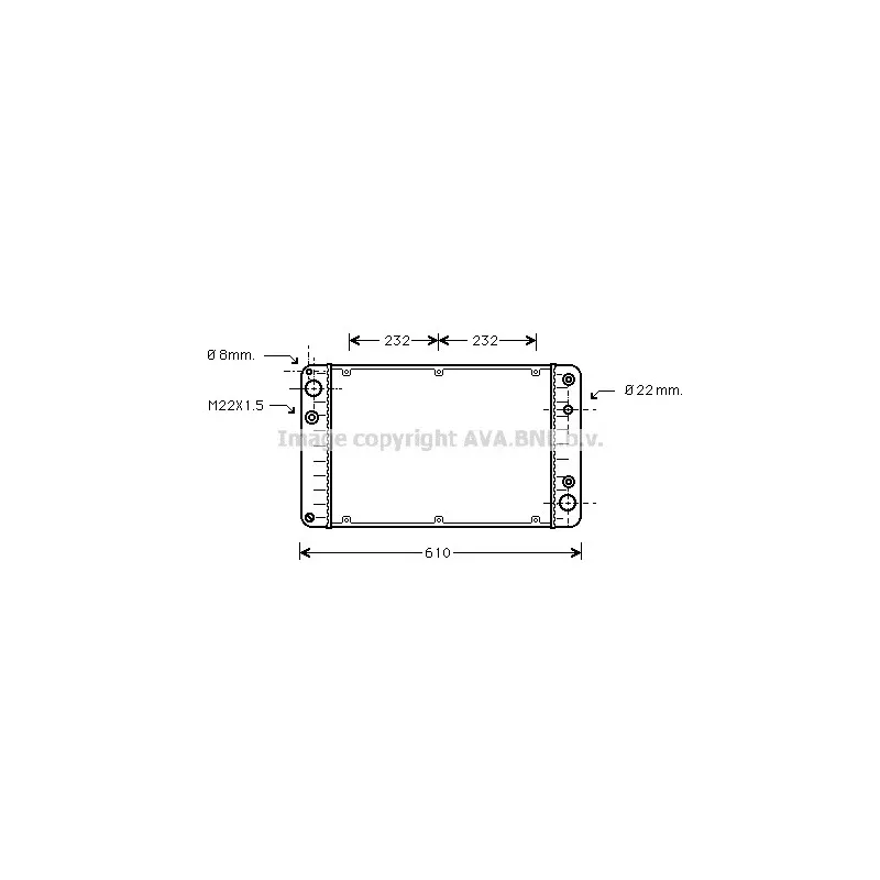 Radiateur, refroidissement du moteur AVA QUALITY COOLING PR2005