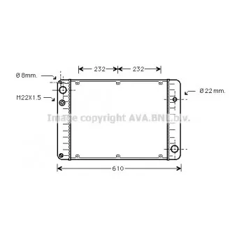 Radiateur, refroidissement du moteur AVA QUALITY COOLING