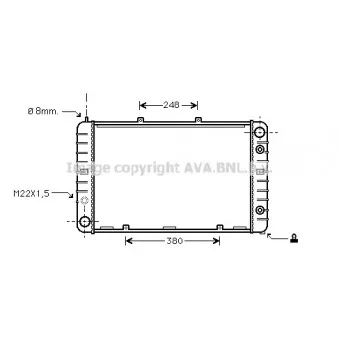 Radiateur, refroidissement du moteur AVA QUALITY COOLING PR2009
