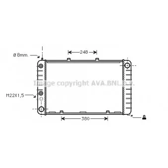 Radiateur, refroidissement du moteur AVA QUALITY COOLING PR2010