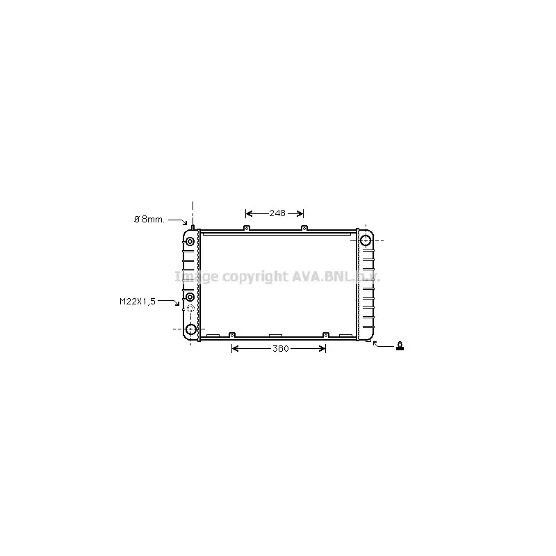Radiateur, refroidissement du moteur AVA QUALITY COOLING PR2010
